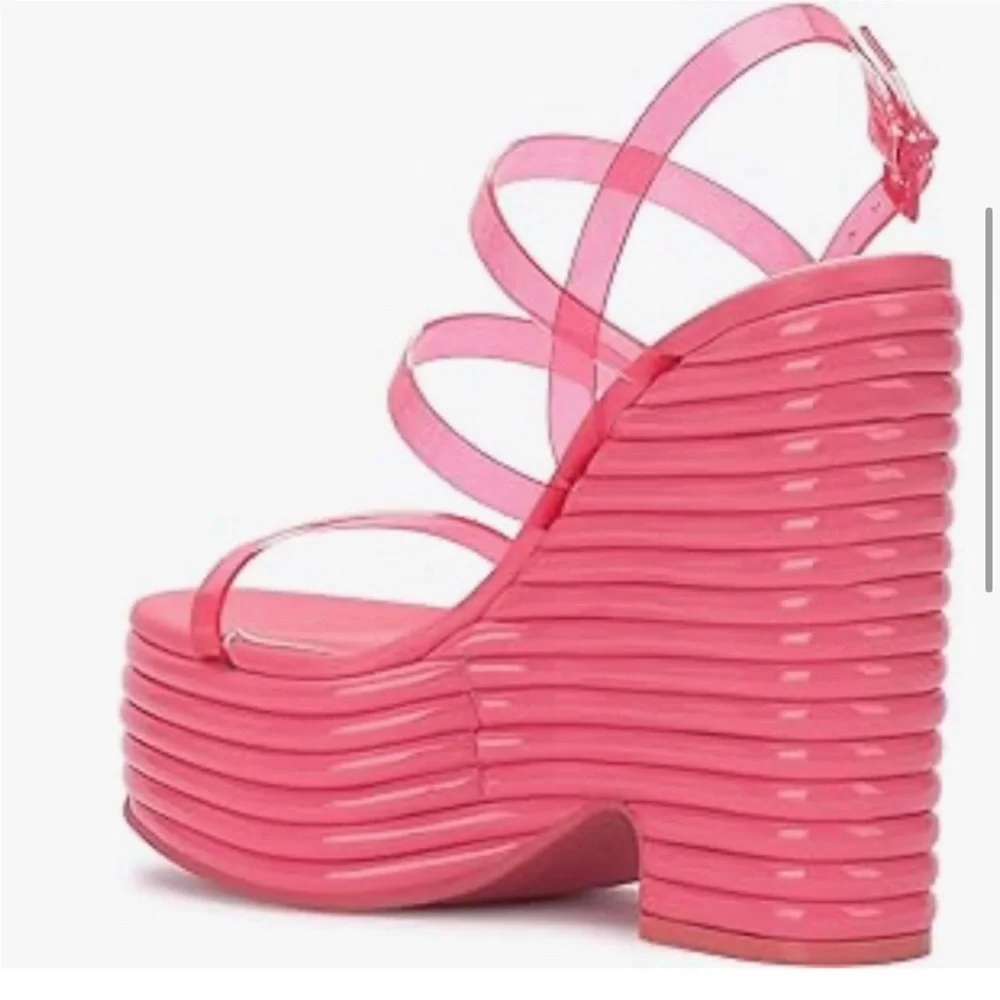 Jessica Simpson Cholena Sunkissed‎ Strappy Buckle Platform wedge Sandals size 10